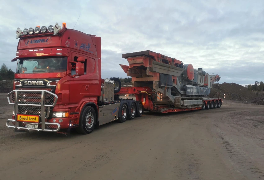 Maskintransport, specialtransport, tungtransport och kranbil i Norrköping