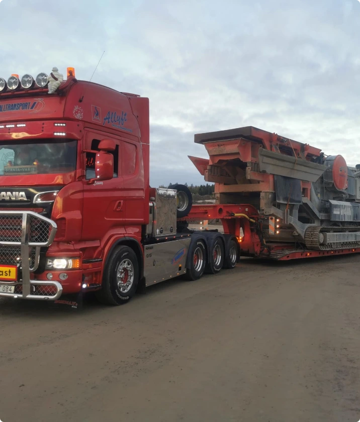 Maskintransport, specialtransport, tungtransport och kranbil i Norrköping